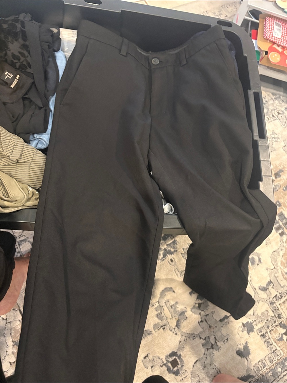 Haggar Black Men's Dress Pants - Straight Leg